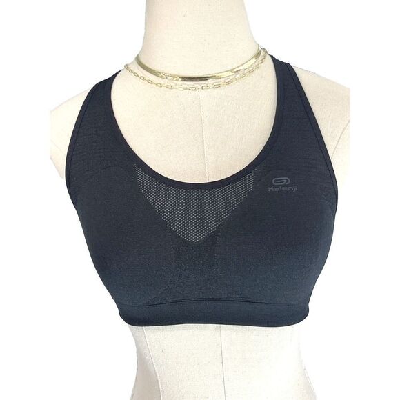 Kalenji Decathlon Sports Bra Small US High Support First Top Gray New - Picture 1 of 13